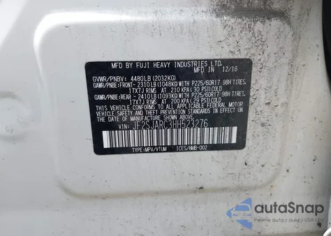 2017 Subaru Forester 2.5I Limited from USA, damaged, VIN JF2SJARC3HH523276